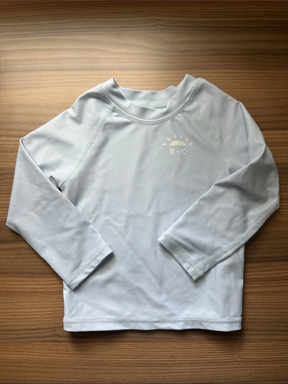 Rylee + Cru Pale Blue Long-Sleeve Kids Rashguard